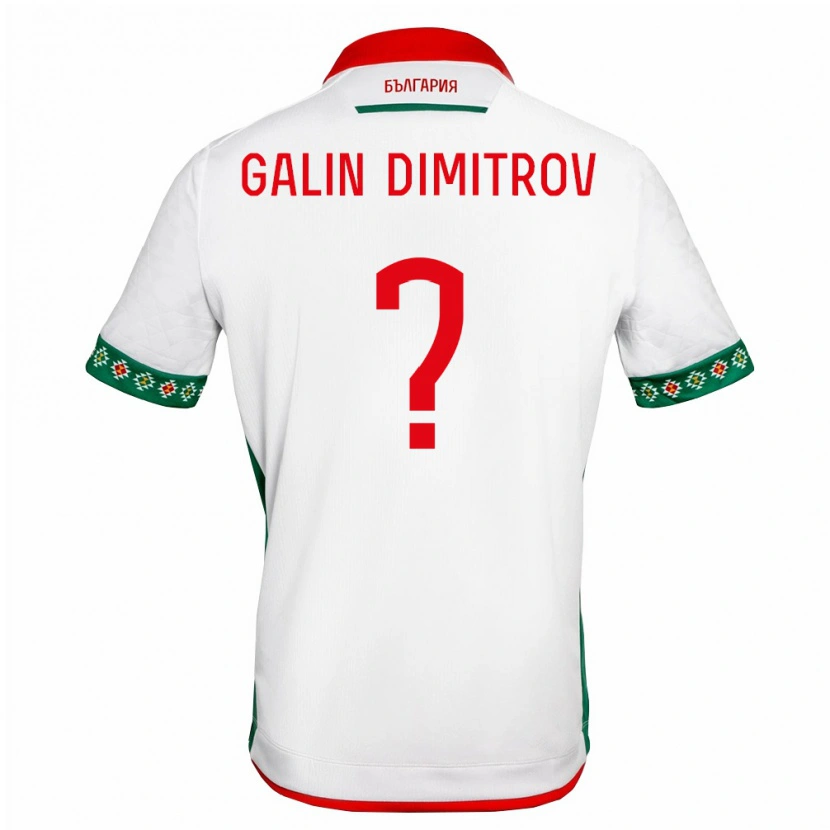 Danxen Män Bulgarien Galin Dimitrov #0 Vit Grön Röd Hemmatröja Matchtröjor 26-28 Tröjor T-Tröja