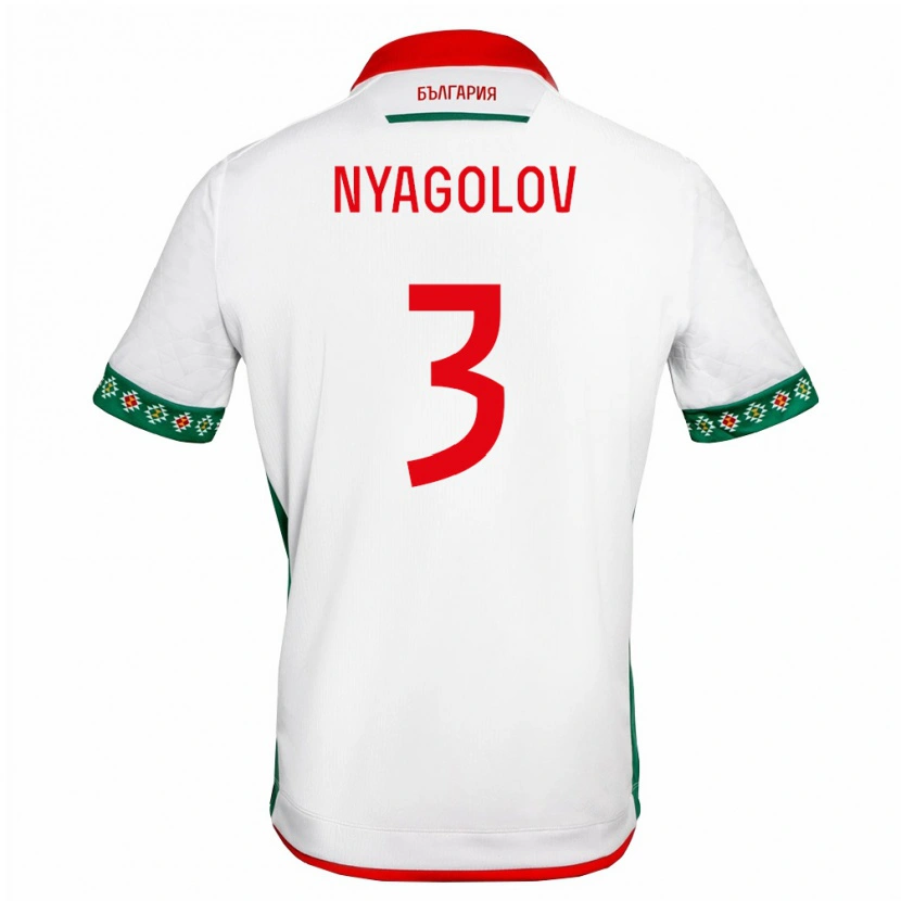 Danxen Män Bulgarien Emanuil Nyagolov #3 Vit Grön Röd Hemmatröja Matchtröjor 26-28 Tröjor T-Tröja