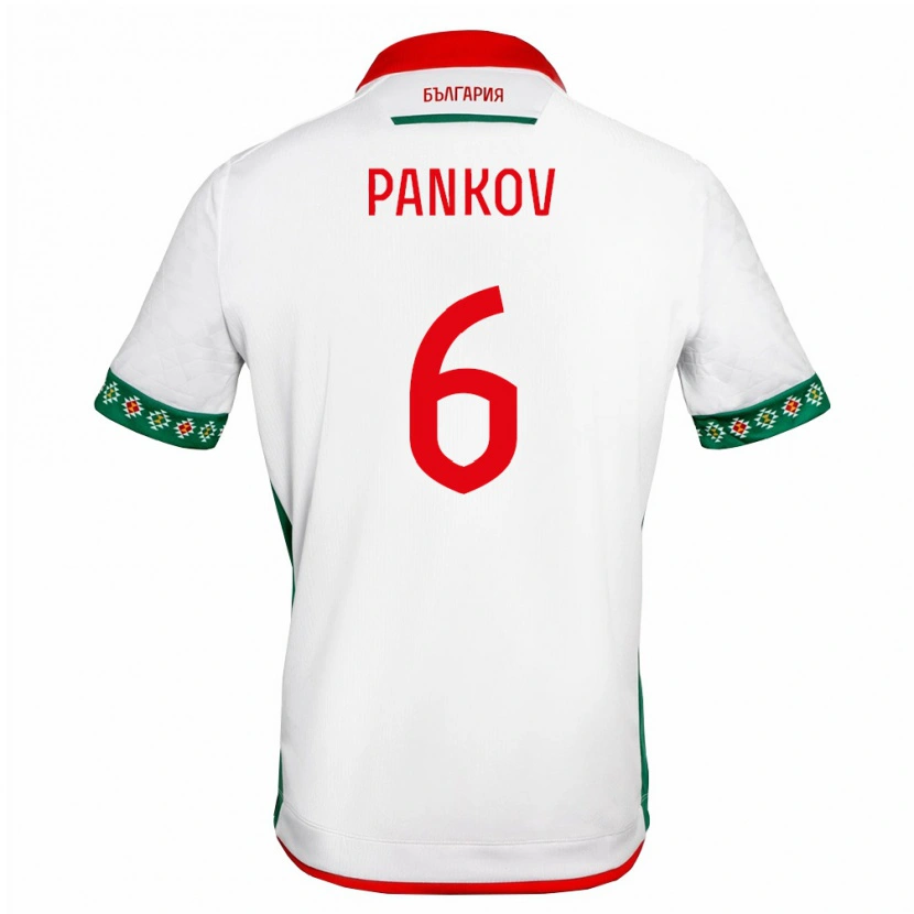 Danxen Män Bulgarien Ivan Pankov #6 Vit Grön Röd Hemmatröja Matchtröjor 26-28 Tröjor T-Tröja