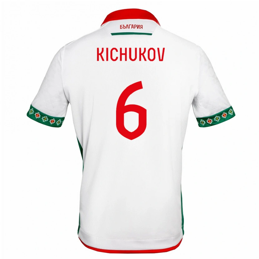 Danxen Män Bulgarien Abdula Kichukov #6 Vit Grön Röd Hemmatröja Matchtröjor 26-28 Tröjor T-Tröja