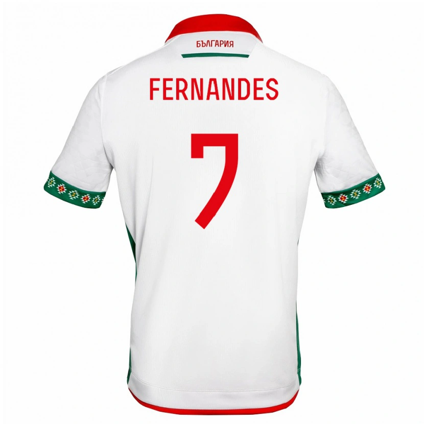 Danxen Män Bulgarien Ricardo Fernandes #7 Vit Grön Röd Hemmatröja Matchtröjor 26-28 Tröjor T-Tröja