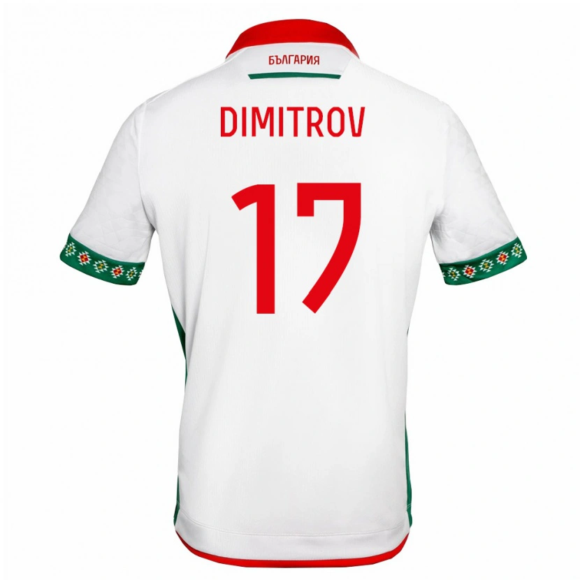 Danxen Män Bulgarien Boris Dimitrov #17 Vit Grön Röd Hemmatröja Matchtröjor 26-28 Tröjor T-Tröja