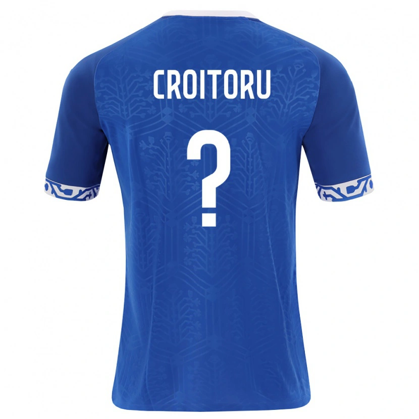 Danxen Män Moldavien Kevin Croitoru #0 Kunglig Blå Vit Hemmatröja Matchtröjor 26-28 Tröjor T-Tröja