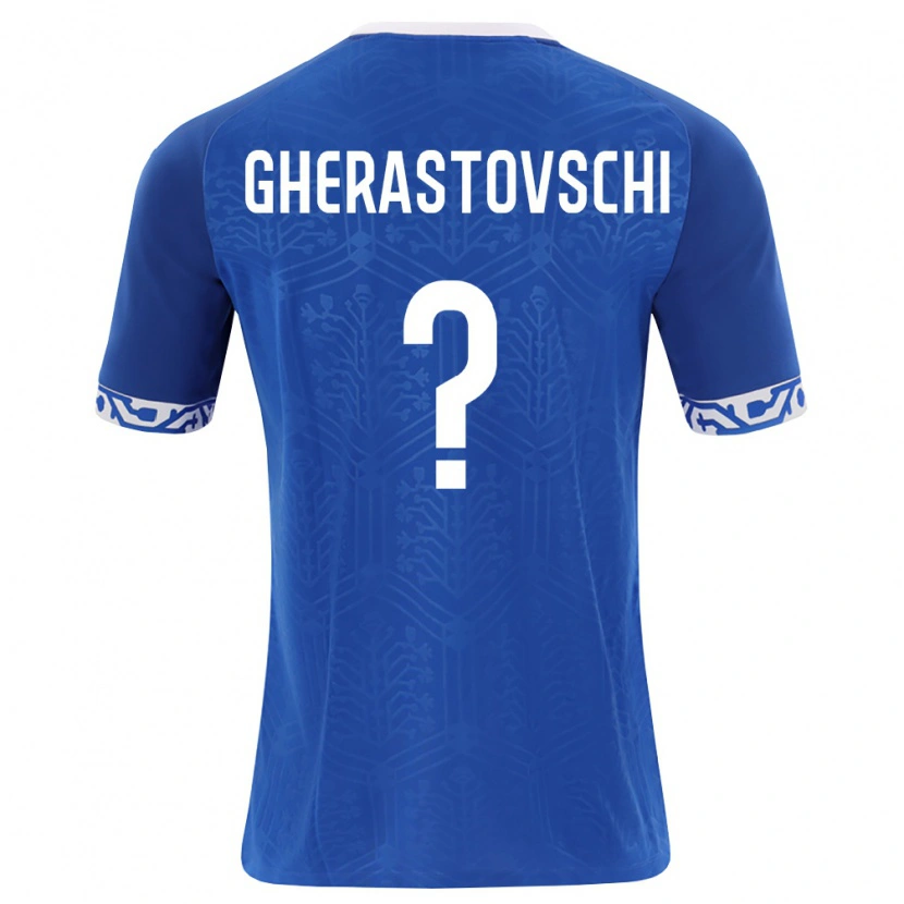 Danxen Män Moldavien Gherman Gherastovschi #0 Kunglig Blå Vit Hemmatröja Matchtröjor 26-28 Tröjor T-Tröja