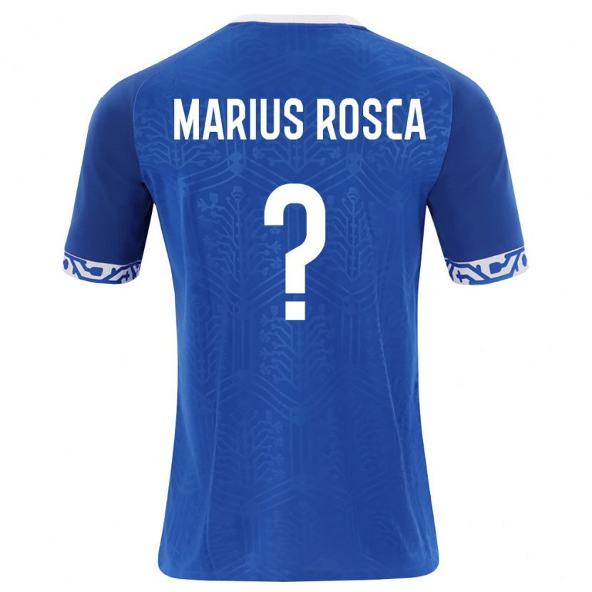 Danxen Män Moldavien Marius Rosca #0 Kunglig Blå Vit Hemmatröja Matchtröjor 26-28 Tröjor T-Tröja