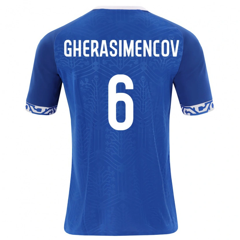 Danxen Män Moldavien Mihail Gherasimencov #6 Kunglig Blå Vit Hemmatröja Matchtröjor 26-28 Tröjor T-Tröja