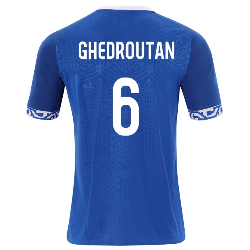 Danxen Män Moldavien Cristian Ghedrouțan #6 Kunglig Blå Vit Hemmatröja Matchtröjor 26-28 Tröjor T-Tröja