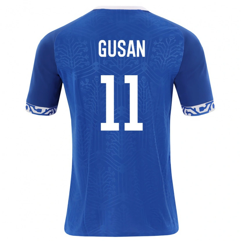 Danxen Män Moldavien Justian Gusan #11 Kunglig Blå Vit Hemmatröja Matchtröjor 26-28 Tröjor T-Tröja