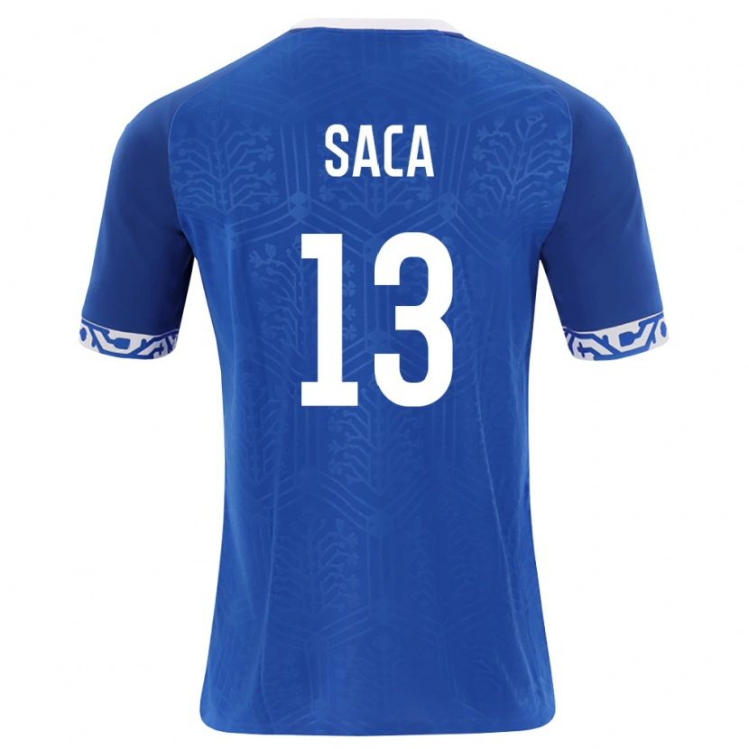 Danxen Män Moldavien Leo Saca #13 Kunglig Blå Vit Hemmatröja Matchtröjor 26-28 Tröjor T-Tröja