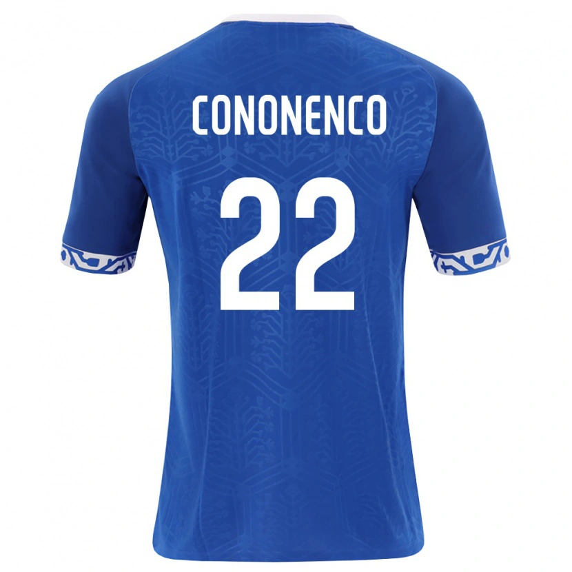 Danxen Män Moldavien Maxim Cononenco #22 Kunglig Blå Vit Hemmatröja Matchtröjor 26-28 Tröjor T-Tröja