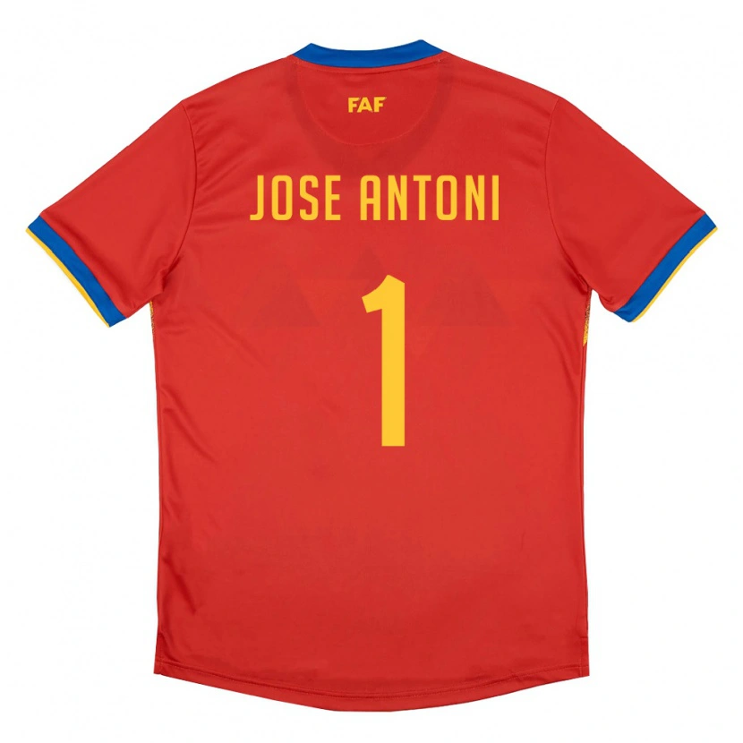 Danxen Män Andorra Josep Antoni #1 Röd Blå Gul Hemmatröja Matchtröjor 26-28 Tröjor T-Tröja