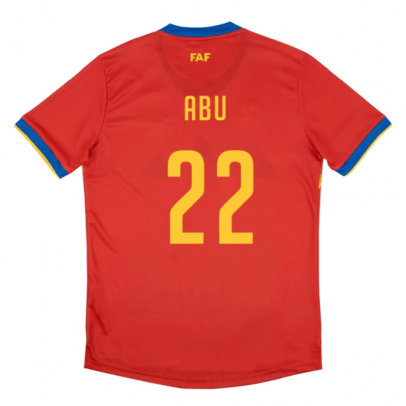 Danxen Män Andorra Abu #22 Röd Blå Gul Hemmatröja Matchtröjor 26-28 Tröjor T-Tröja