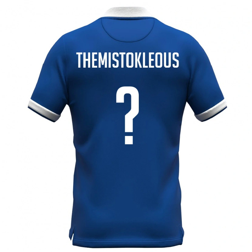 Danxen Män Cypern Themistoklis Themistokleous #0 Kunglig Blå Vit Hemmatröja Matchtröjor 26-28 Tröjor T-Tröja
