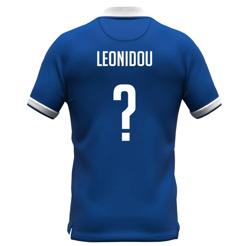 Danxen Män Cypern Leonidas Leonidou #0 Kunglig Blå Vit Hemmatröja Matchtröjor 26-28 Tröjor T-Tröja