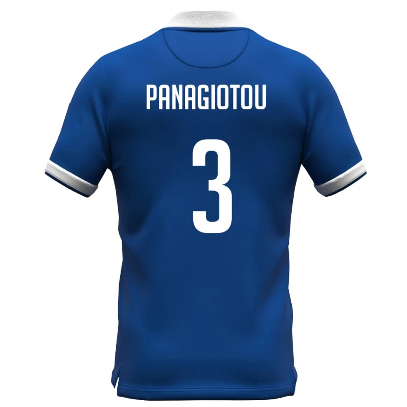 Danxen Män Cypern Nikolas Panagiotou #3 Kunglig Blå Vit Hemmatröja Matchtröjor 26-28 Tröjor T-Tröja