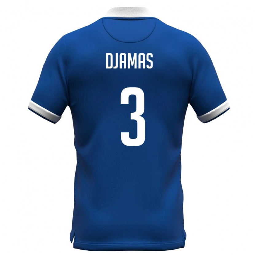 Danxen Män Cypern David Djamas #3 Kunglig Blå Vit Hemmatröja Matchtröjor 26-28 Tröjor T-Tröja