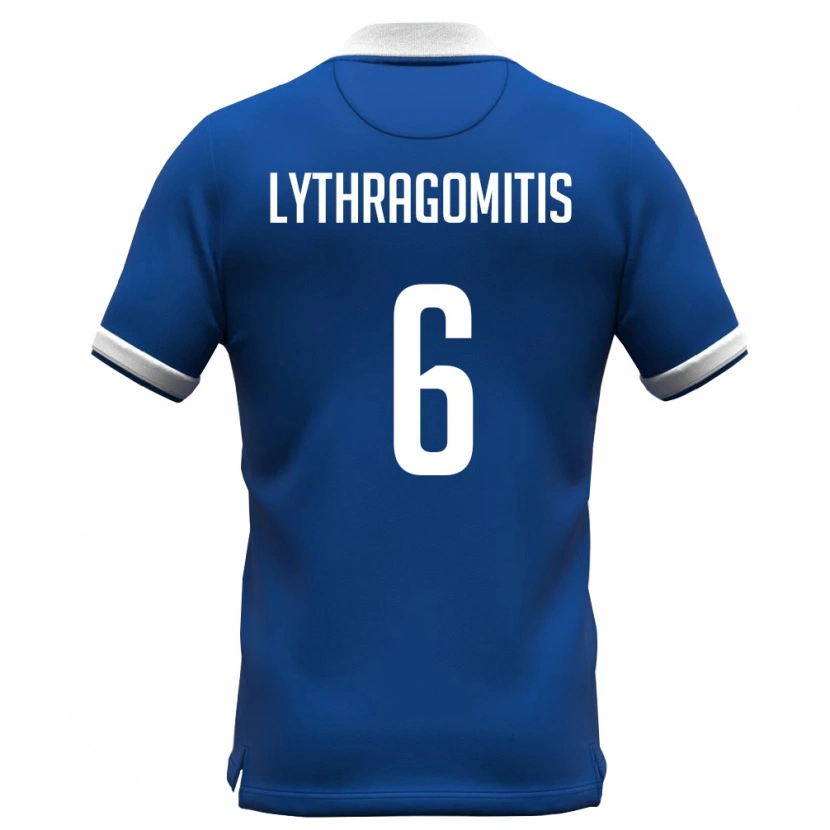 Danxen Män Cypern Konstantinos Lythragomitis #6 Kunglig Blå Vit Hemmatröja Matchtröjor 26-28 Tröjor T-Tröja