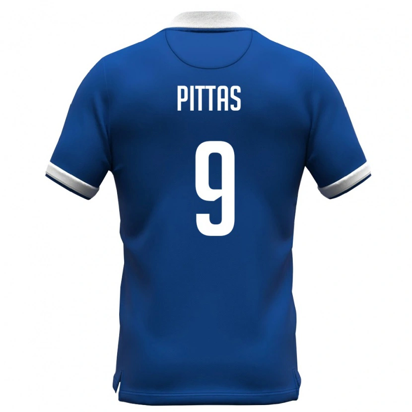 Danxen Män Cypern Ioannis Pittas #9 Kunglig Blå Vit Hemmatröja Matchtröjor 26-28 Tröjor T-Tröja