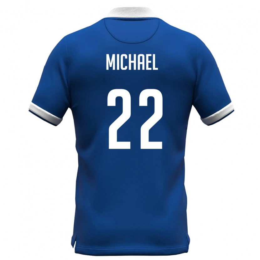 Danxen Män Cypern Neofytos Michail #22 Kunglig Blå Vit Hemmatröja Matchtröjor 26-28 Tröjor T-Tröja