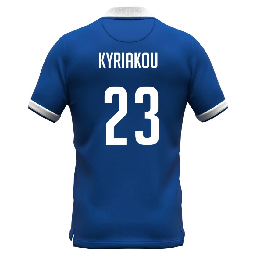 Danxen Män Cypern Charalampos Kyriakou #23 Kunglig Blå Vit Hemmatröja Matchtröjor 26-28 Tröjor T-Tröja