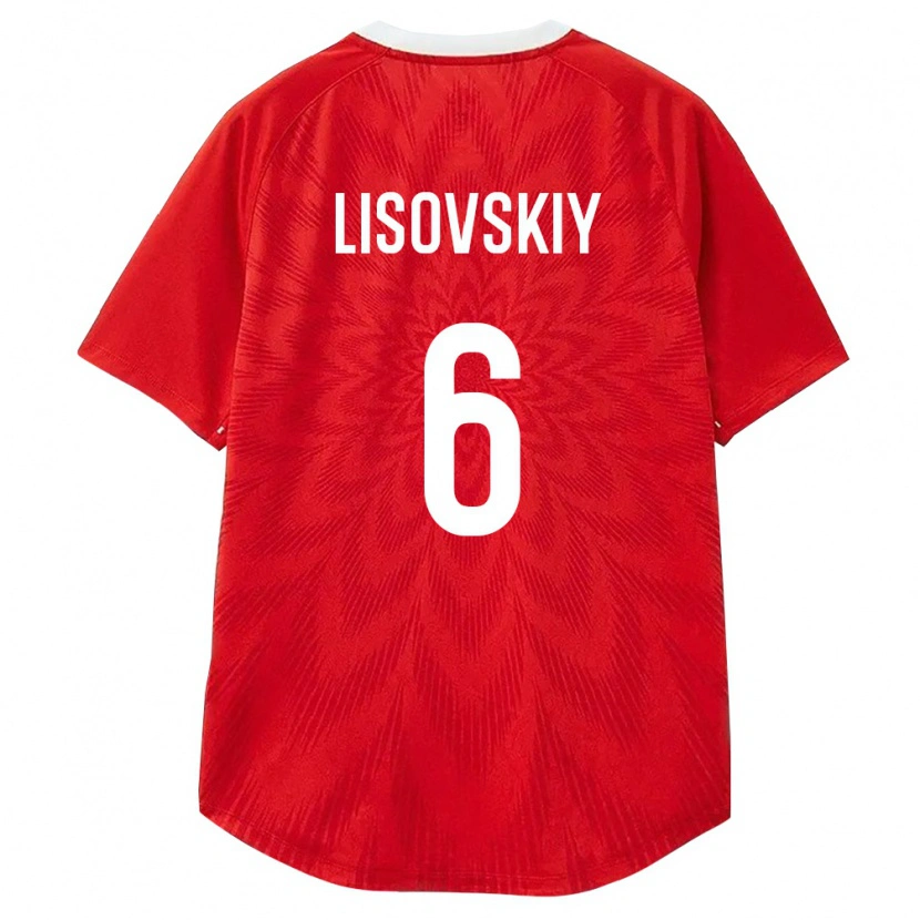 Danxen Män Ryssland Ivan Lisovskiy #6 Röd Vit Brun Hemmatröja Matchtröjor 26-28 Tröjor T-Tröja
