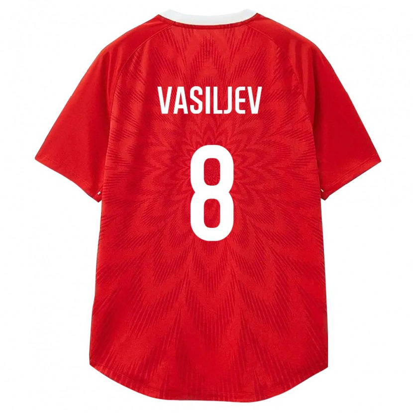 Danxen Män Ryssland Dmitriy Vasiljev #8 Röd Vit Brun Hemmatröja Matchtröjor 26-28 Tröjor T-Tröja