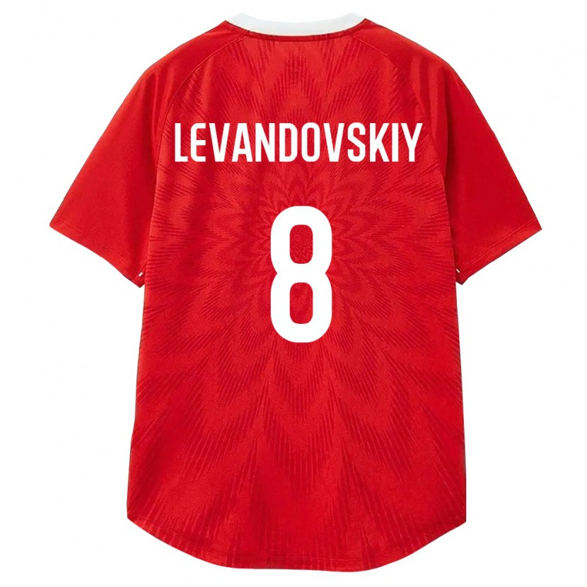 Danxen Män Ryssland Bogdan Levandovskiy #8 Röd Vit Brun Hemmatröja Matchtröjor 26-28 Tröjor T-Tröja