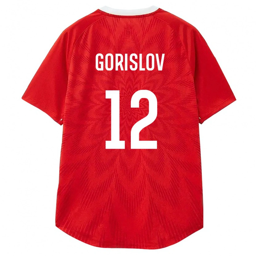 Danxen Män Ryssland Yaroslav Gorislov #12 Röd Vit Brun Hemmatröja Matchtröjor 26-28 Tröjor T-Tröja