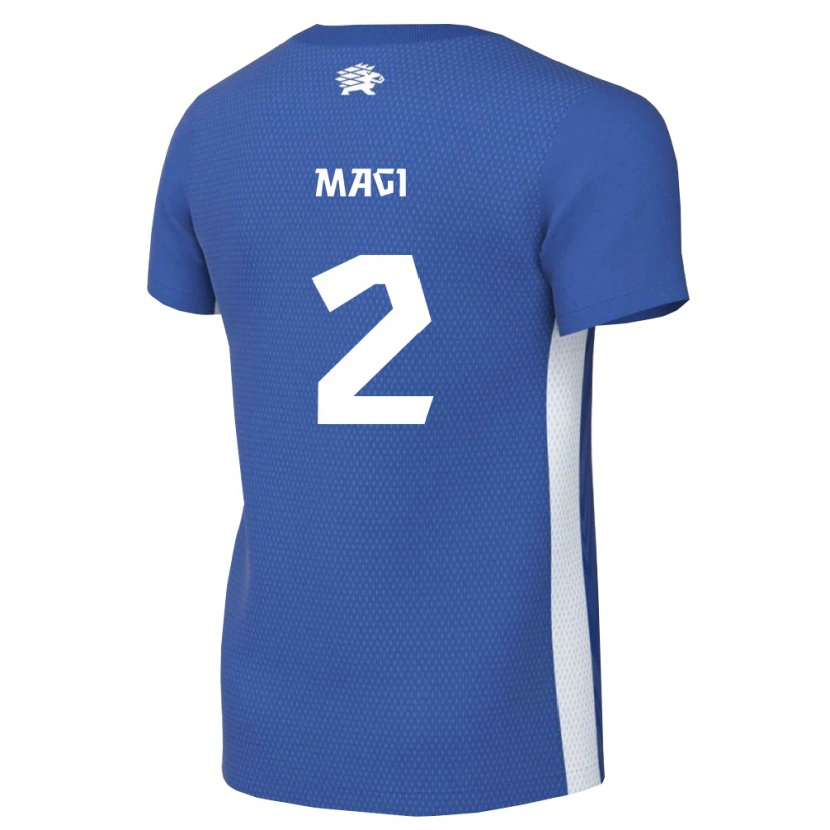 Danxen Män Estland Karl Mägi #2 Mörkblå Vit Hemmatröja Matchtröjor 26-28 Tröjor T-Tröja