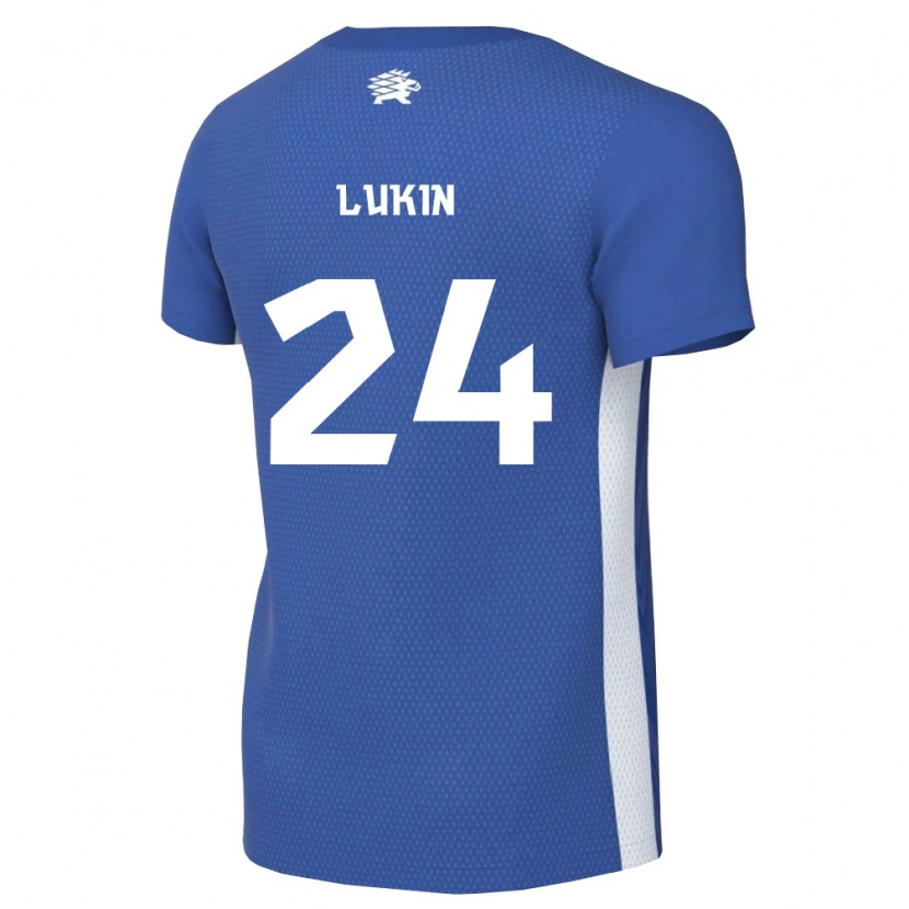 Danxen Män Estland Roman Lukin #24 Mörkblå Vit Hemmatröja Matchtröjor 26-28 Tröjor T-Tröja