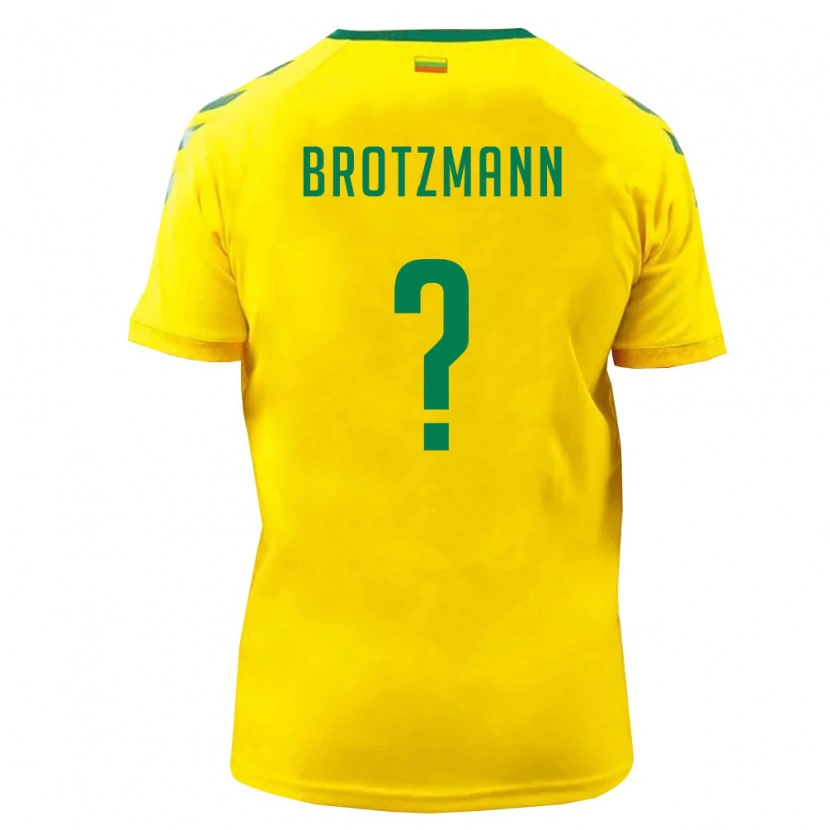 Danxen Män Litauen Gleb Brotzmann #0 Gul Grön Hemmatröja Matchtröjor 26-28 Tröjor T-Tröja