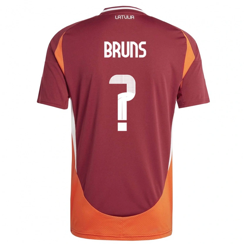 Danxen Män Lettland Patriks Bruns #0 Djup Röd Vit Orange Hemmatröja Matchtröjor 26-28 Tröjor T-Tröja