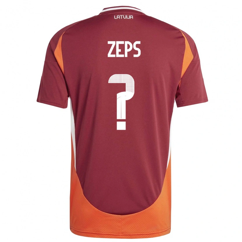 Danxen Män Lettland Daniels Zeps #0 Djup Röd Vit Orange Hemmatröja Matchtröjor 26-28 Tröjor T-Tröja