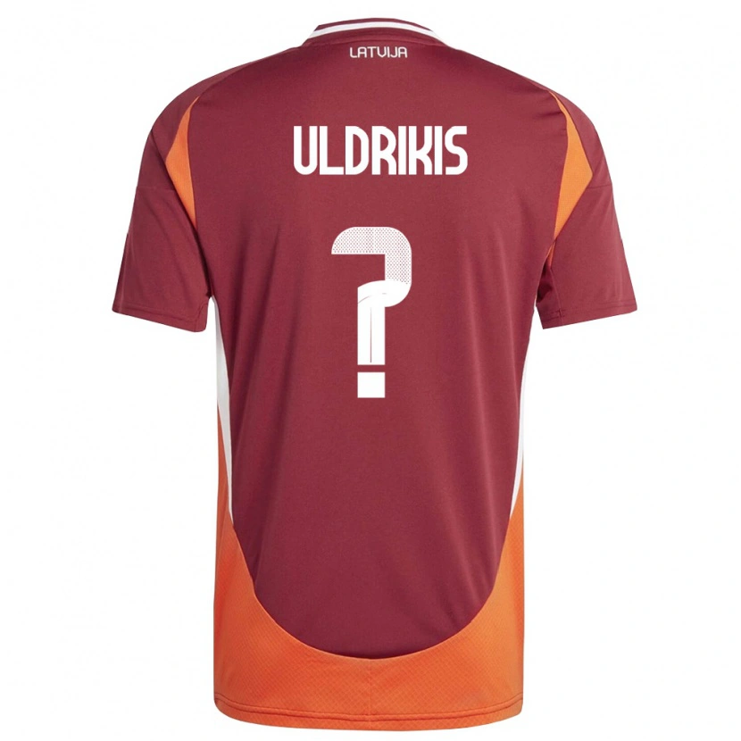 Danxen Män Lettland Roberts Uldrikis #0 Djup Röd Vit Orange Hemmatröja Matchtröjor 26-28 Tröjor T-Tröja