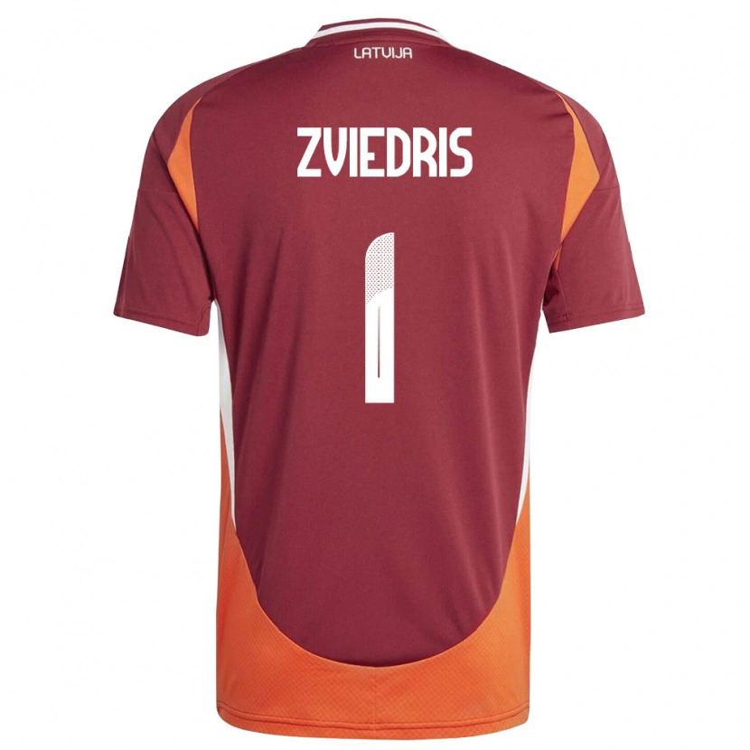 Danxen Män Lettland Krisjanis Zviedris #1 Djup Röd Vit Orange Hemmatröja Matchtröjor 26-28 Tröjor T-Tröja