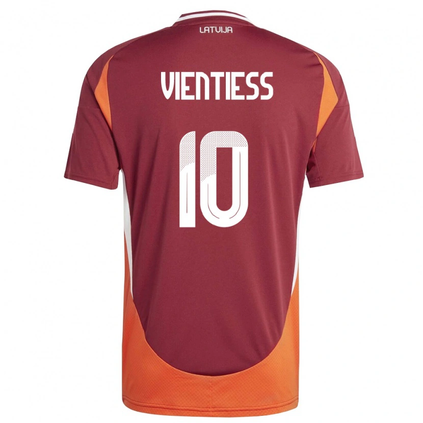 Danxen Män Lettland Roberts Vientiess #10 Djup Röd Vit Orange Hemmatröja Matchtröjor 26-28 Tröjor T-Tröja