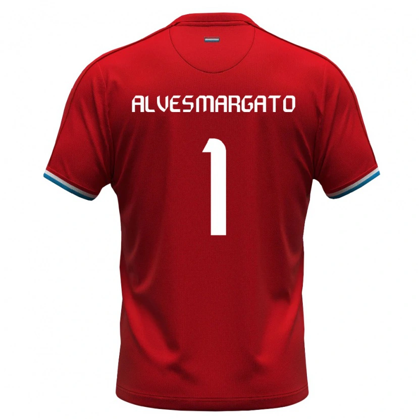 Danxen Män Luxemburg João Alves Margato #1 Röd Vit Blå Hemmatröja Matchtröjor 26-28 Tröjor T-Tröja