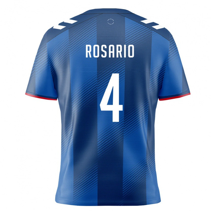 Danxen Män Puerto Rico Adrián Rosario #4 Kunglig Blå Röd Vit Hemmatröja Matchtröjor 26-28 Tröjor T-Tröja