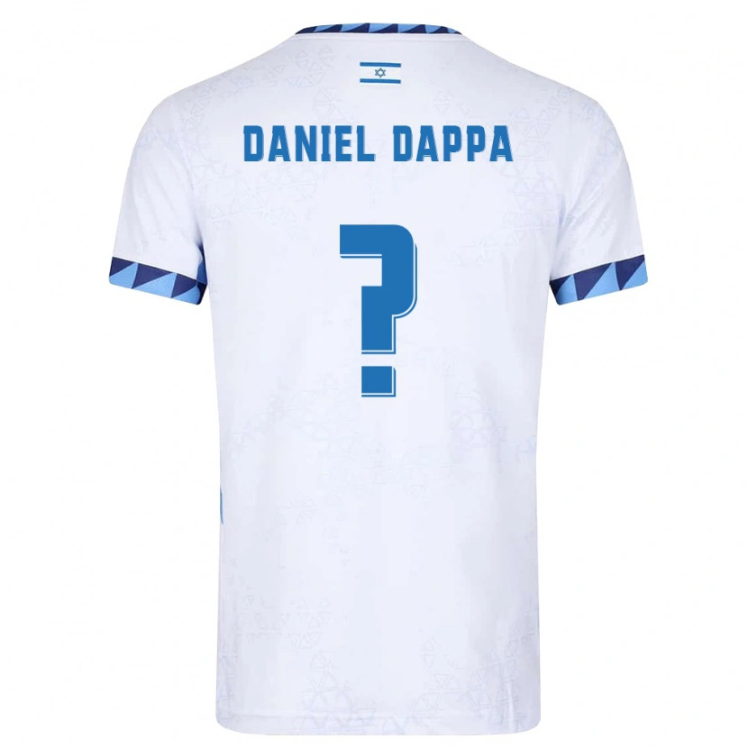 Danxen Män Israel Daniel Dappa #0 Vit Ljusblå Hemmatröja Matchtröjor 26-28 Tröjor T-Tröja
