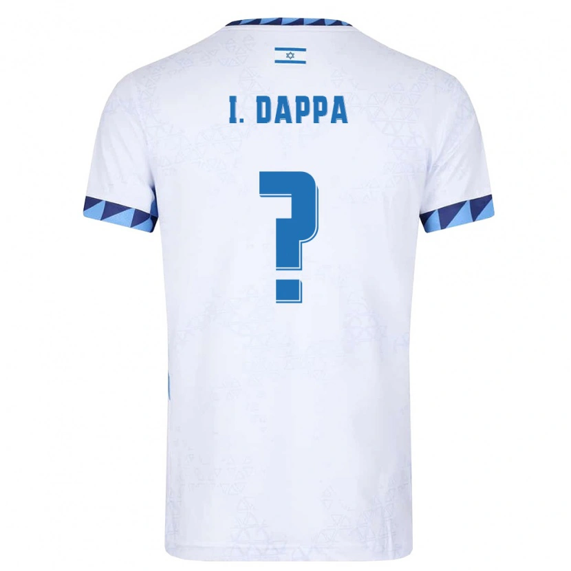 Danxen Män Israel I. Dappa #0 Vit Ljusblå Hemmatröja Matchtröjor 26-28 Tröjor T-Tröja