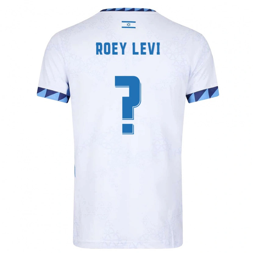 Danxen Män Israel Roey Levi #0 Vit Ljusblå Hemmatröja Matchtröjor 26-28 Tröjor T-Tröja