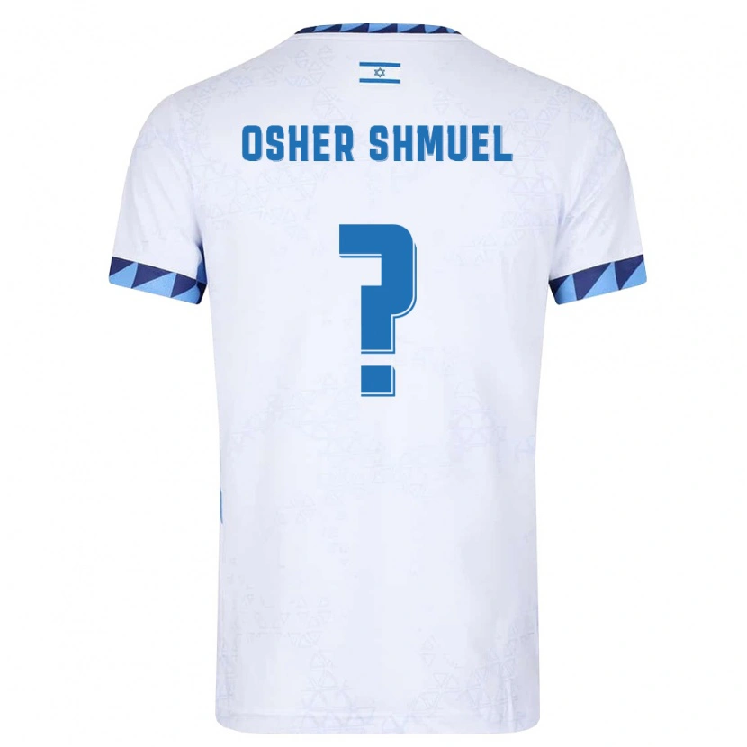 Danxen Män Israel Osher Shmuel #0 Vit Ljusblå Hemmatröja Matchtröjor 26-28 Tröjor T-Tröja
