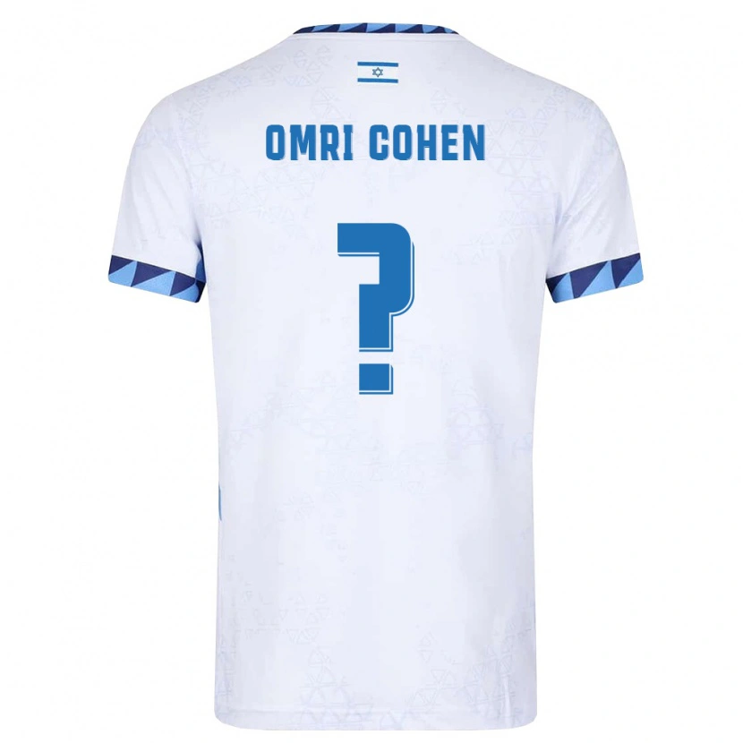 Danxen Män Israel Omri Cohen #0 Vit Ljusblå Hemmatröja Matchtröjor 26-28 Tröjor T-Tröja