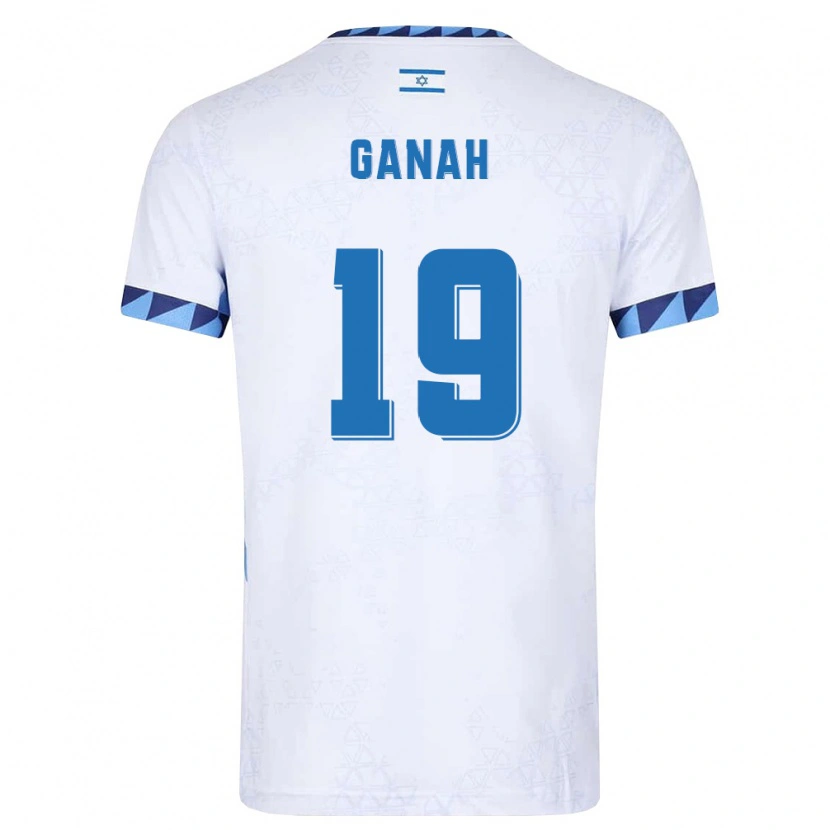 Danxen Män Israel Amir Ganah #19 Vit Ljusblå Hemmatröja Matchtröjor 26-28 Tröjor T-Tröja