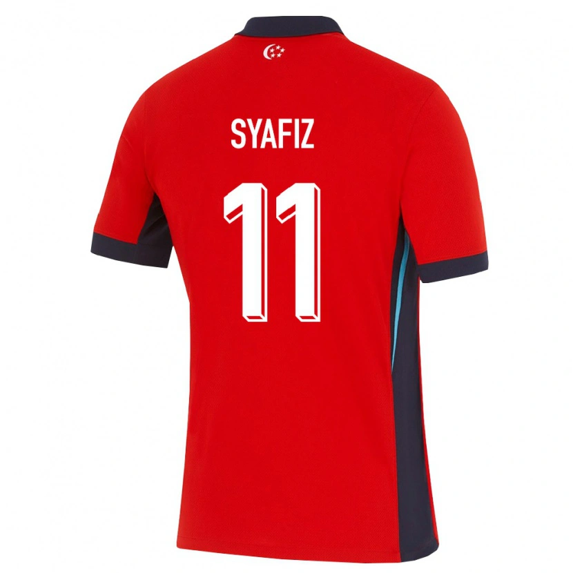 Danxen Män Singapore Amir Syafiz #11 Röd Vit Svart Hemmatröja Matchtröjor 26-28 Tröjor T-Tröja