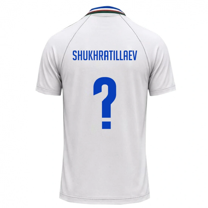 Danxen Män Uzbekistan Usmon Shukhratillaev #0 Vit Mörk Grön Bortatröja Matchtröjor 26-28 Tröjor T-Tröja