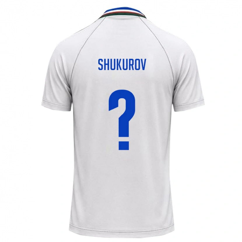 Danxen Män Uzbekistan Abdulaziz Shukurov #0 Vit Mörk Grön Bortatröja Matchtröjor 26-28 Tröjor T-Tröja