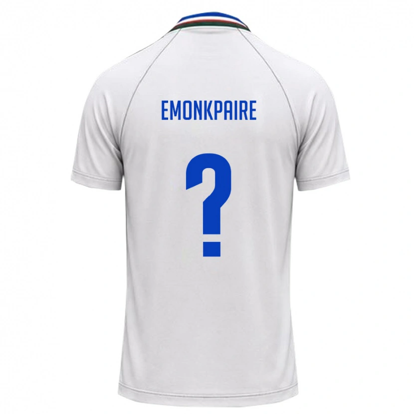 Danxen Män Uzbekistan Emmanuel Emonkpaire #0 Vit Mörk Grön Bortatröja Matchtröjor 26-28 Tröjor T-Tröja