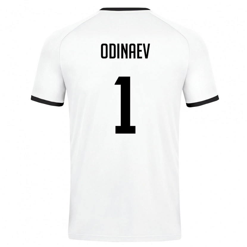 Danxen Män Uzbekistan Bogdan Odinaev #1 Vit Mörk Grön Bortatröja Matchtröjor 26-28 Tröjor T-Tröja