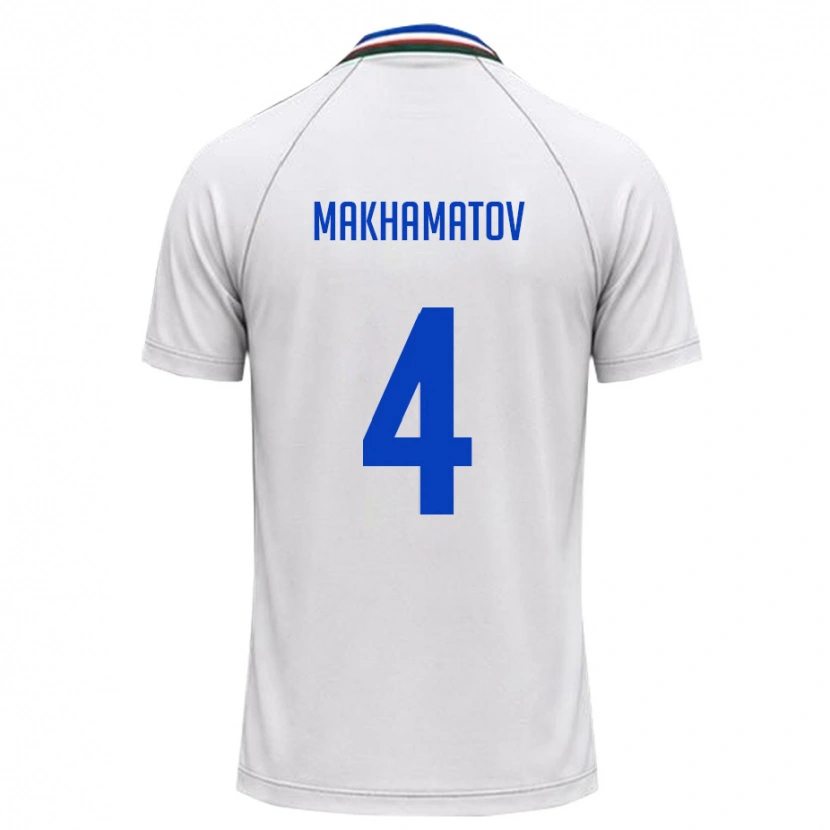 Danxen Män Uzbekistan Abdushukur Makhamatov #4 Vit Mörk Grön Bortatröja Matchtröjor 26-28 Tröjor T-Tröja